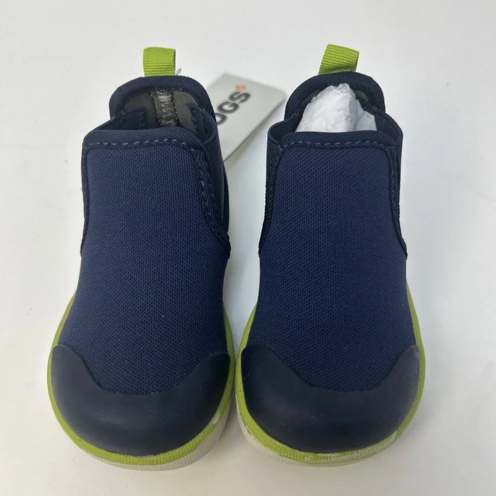Bogs Kicker Chelsea Kids Boots Navy Blue Water Resistant Slip-On‎ Toddler Size 4